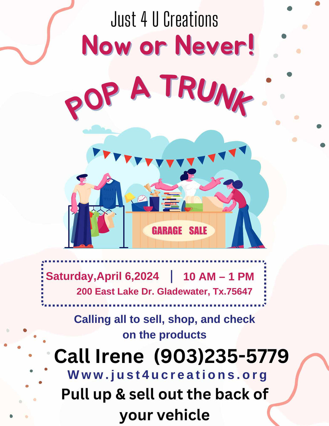 Pop A Trunk Sale